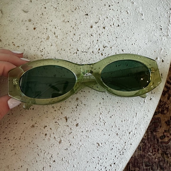 The Attico x Linda Farrow Mint Green Sunglasses - Picture 3 of 6